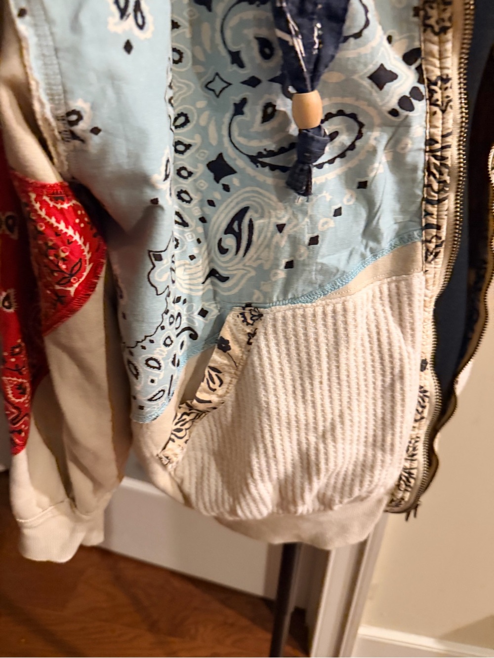 We The Free Patchwork Club Hoodie Size Medium NWT RETAIL $228 - Picture 7 of 9
